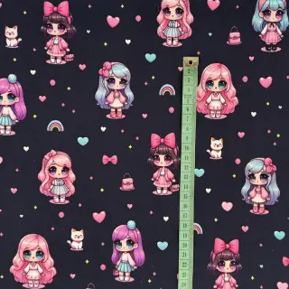 Jersey Dolls navy digital print