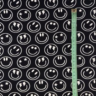 Jersey Happy faces black digital print