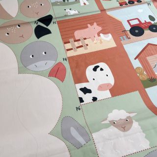 Pamutvászon Farm playmat PANEL digital print