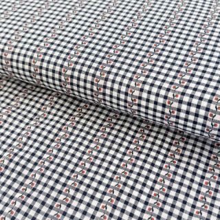 Pamutvászon JACQUARD Climbing navy