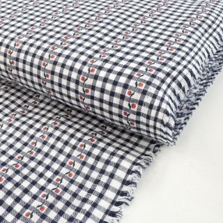 Pamutvászon JACQUARD Climbing navy