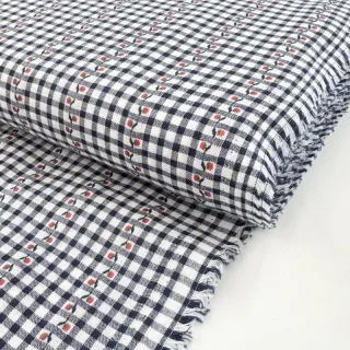 Pamutvászon JACQUARD Climbing navy