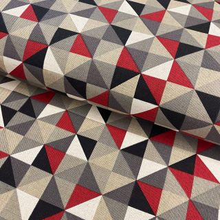 Dekorációs anyag Linenlook Diamond triangle red