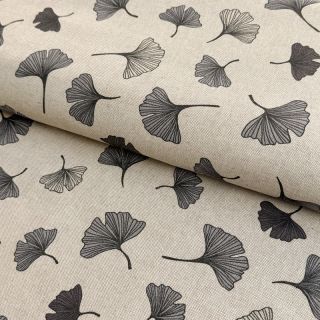 Dekorációs anyag Linenlook Ginko Leaf grey