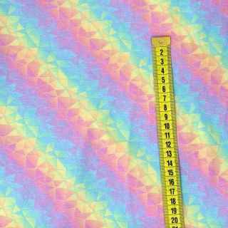 Jersey Kaleido rainbow pastel digital print