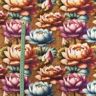 Viszkóz lenvászonnal Marigold design C digital print