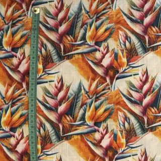 Viszkóz lenvászonnal Marigold design A digital print