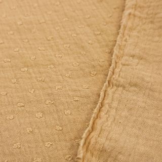 Dupla géz/muszlin DOBBY camel
