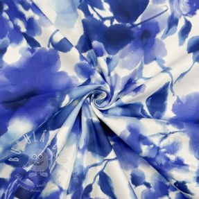 Pamutvászon SATIN Kauai blue digital print