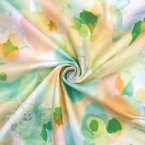 Pamutvászon SATIN Niihau green digital print