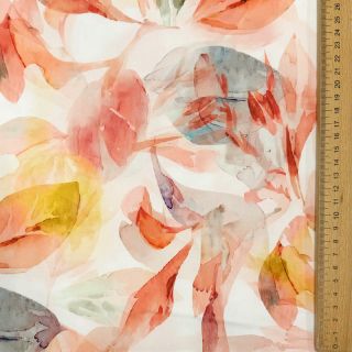 Pamutvászon SATIN Hawaii pink digital print
