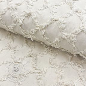 Pamutvászon Ruffled Diamonds ecru