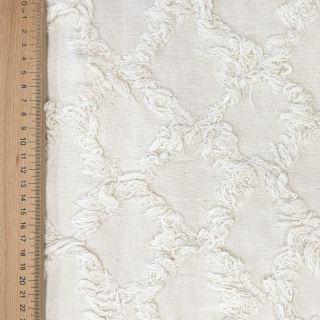 Pamutvászon Ruffled Diamonds ecru