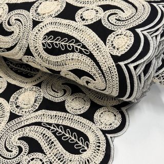 Pamutvászon EMBROIDERY Anouk black