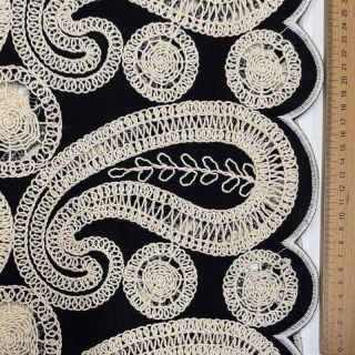 Pamutvászon EMBROIDERY Anouk black