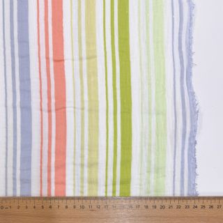 Dupla géz/muszlin Beach Stripe green