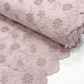 Pamutvászon EMBROIDERY Catchy daisy rose