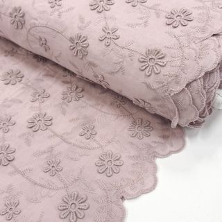 Pamutvászon EMBROIDERY Catchy daisy rose