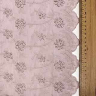 Pamutvászon EMBROIDERY Catchy daisy rose