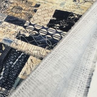 Pamutvászon TWILL DENIM Mix print design A