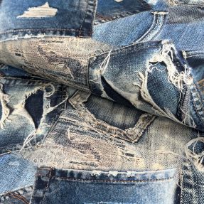 Pamutvászon TWILL DENIM Mix print design C