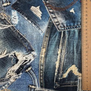 Pamutvászon TWILL DENIM Mix print design C
