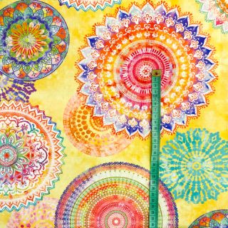 Dekorációs anyag Teflonos MANDALA WATERCOLOUR YELLOW