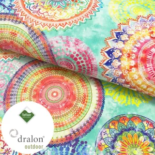 Dekorációs anyag Teflonos MANDALA WATERCOLOUR GREEN
