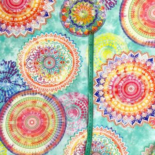 Dekorációs anyag Teflonos MANDALA WATERCOLOUR GREEN