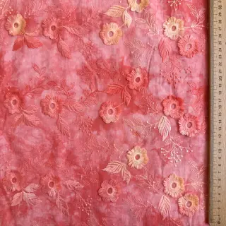 Pamutvászon TIE DYE EMBROIDERY Poppy design K