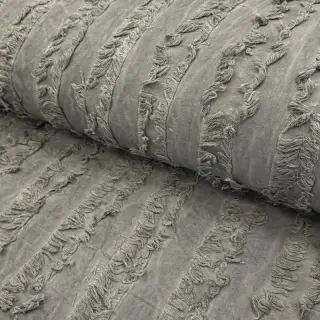 Pamutvászon lenvászonnal Vintage Fringe Stripe grey