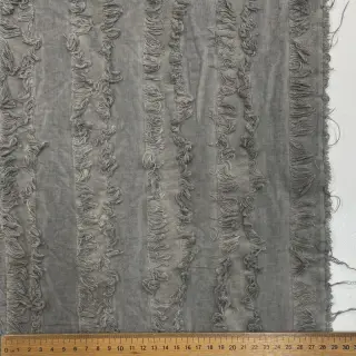 Pamutvászon lenvászonnal Vintage Fringe Stripe grey