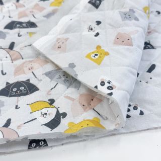 Pamutvászon QUILTING Parapluie perle