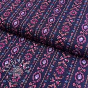 Pamutvászon Motif stripe navy digital print