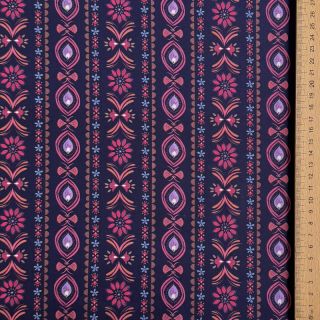 Pamutvászon Motif stripe navy digital print