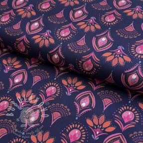 Pamutvászon Motif navy digital print