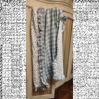 Dupla géz/muszlin Double sided CHECKS MINI green