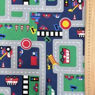 Pamutvászon Cars on the road design B