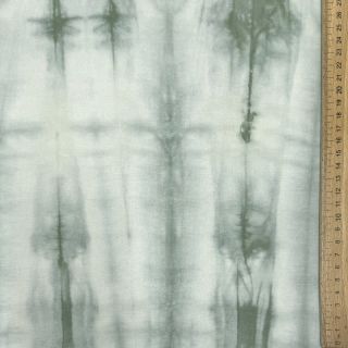 Pamutvászon HAND TIE DYE dark old green