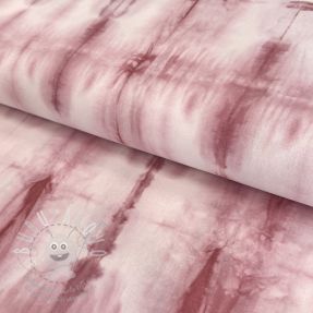 Pamutvászon HAND TIE DYE dark old pink