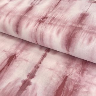 Pamutvászon HAND TIE DYE dark old pink