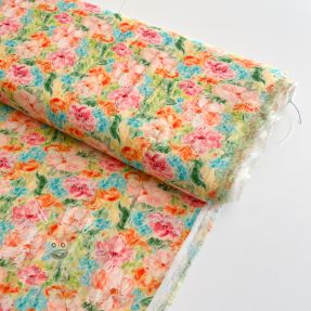 Viszkóz RAYON POPLIN Dreamy flowers design E digital print