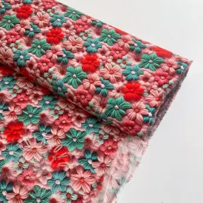 Viszkóz RAYON POPLIN Knitted design D digital print