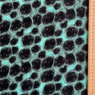 Viszkóz RAYON POPLIN Black holes design C digital print
