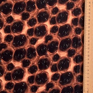Viszkóz RAYON POPLIN Black holes design B digital print