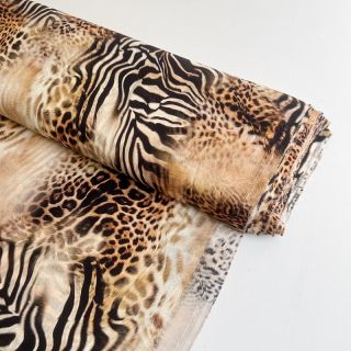 Viszkóz RAYON POPLIN Jungle design C digital print