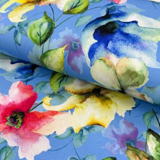 Jersey VISCOSE LYCRA HEAVY Summer flowers design E digital print