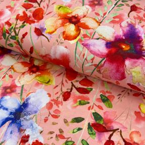 Jersey VISCOSE LYCRA HEAVY Summer flowers design C digital print