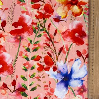 Jersey VISCOSE LYCRA HEAVY Summer flowers design C digital print