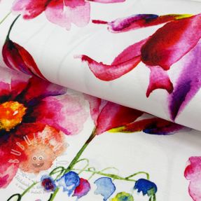 Jersey VISCOSE LYCRA HEAVY Watercolor flowers design D digital print